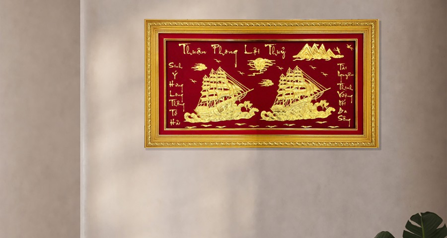 Tranh Khai Trương Mạ Vàng
